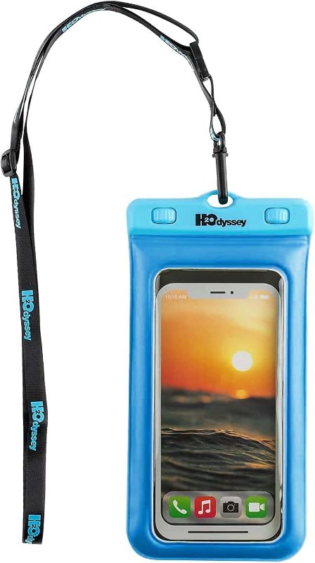 Photo 1 of H2ODYSSEY Waterproof Phone Case and Lanyard - Excellent Waterproof Protection - Floats in The Water Blue
