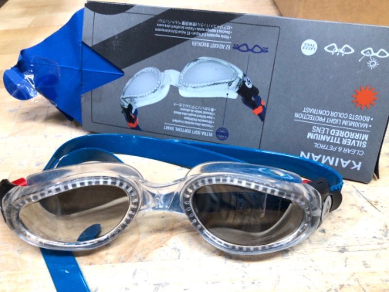 Photo 2 of Aquasphere Kaiman Swim Goggles with Silver Titanium Lens '22
