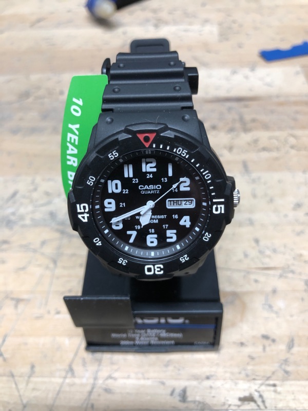 Photo 2 of Casio EAW-MRW-200H-1BV Men's MRW200H-1BV Black Resin Dive Watch