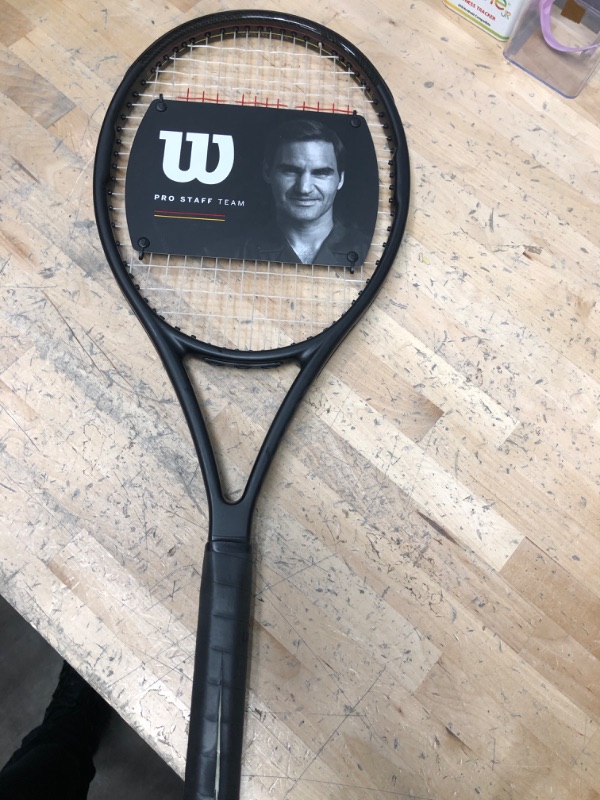 Photo 2 of **NOTES** Wilson Pro Staff Team V13 Adult Tennis Racket, Grip Size 4
