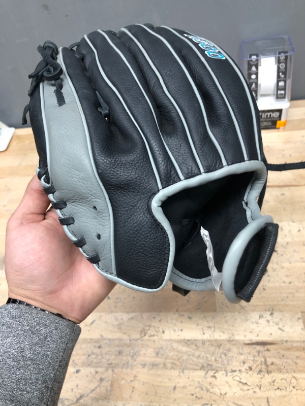 Photo 3 of **NOTES** WILSON 2023 A500 Youth Baseball Glove Black/Grey/Blue 12.5" Right Hand Throw