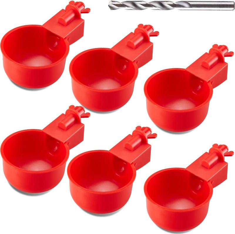 Photo 1 of 10 pack
Chicken Water Cups, Automatic Waterer Kit for Poultry, 3/8 Inch Thread Filling Poultry Drinking Bowl Chicken, Ducks, Birds, Turkeys etc