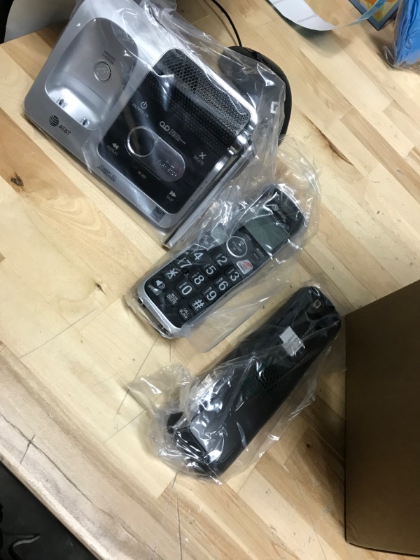 Photo 2 of AT&T BL102-2 DECT 6.0 2-Handset Cordless Phone for Home with Answering Machine, Call Blocking, Caller ID Announcer, Audio Assist, Intercom, and Unsurpassed Range, Silver/Black 2 Handset Phone