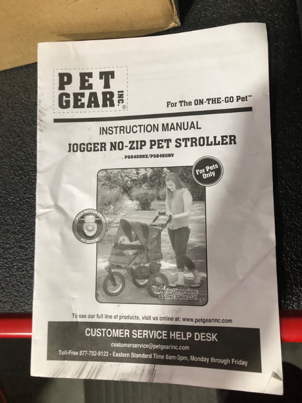 Photo 11 of **STOCK IMAGE REFERENCE ONLY** Pet Gear No-Zip Jogger Pet Stroller