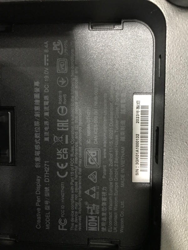 Photo 1 of **SEE NOTES/NON-REFUNDABLE FOR PARTS**
Wacom Cintiq Pro 27 Creative Pen Display (4K Graphic Drawing Monitor with 8192 Pen Pressure and 99% Adobe RGB (DTH271K0A), Black Black 27 inch touch Monitor