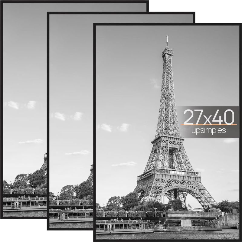 Photo 1 of 
upsimples 27x40 Frame Black 3 Pack, Poster Frames 27 x 40 for Horizontal or Vertical Wall Mounting, Scratch-Proof Wall Gallery Photo Frame
Color:Black
Size:27x40