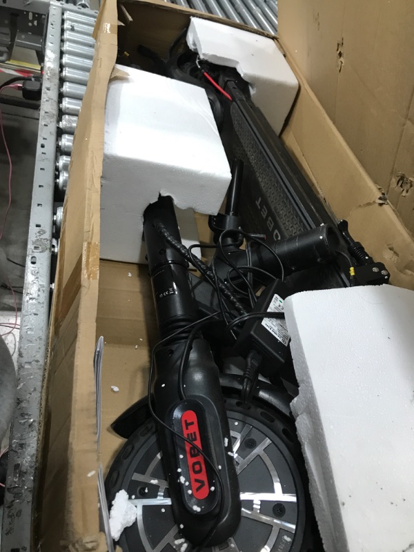 Photo 1 of VOBET Adults Electric Scooter,350W Motor,8.5Inch Solid Tire,18.5 Miles 18.5 MPH Portable Folding Commuting Scooter for Adults with Front and Rear Shock Absorption System and APP black