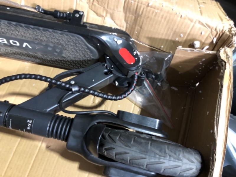 Photo 1 of VOBET Adults Electric Scooter,350W Motor,8.5Inch Solid Tire,18.5 Miles 18.5 MPH Portable Folding Commuting Scooter for Adults with Front and Rear Shock Absorption System and APP black