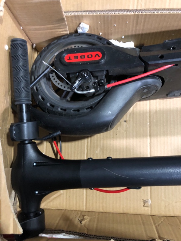 Photo 1 of VOBET Adults Electric Scooter,350W Motor,8.5Inch Solid Tire,18.5 Miles 18.5 MPH Portable Folding Commuting Scooter for Adults with Front and Rear Shock Absorption System and APP black
