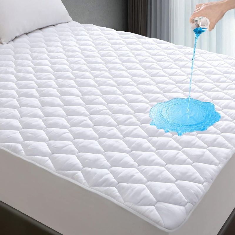 Photo 1 of 
Queen Mattress Protector, Waterproof Breathable Noiseless Queen Mattress Pad with Deep Pocket for 6-18 inches Mattress, White
Size:Queen
Style:Diamond