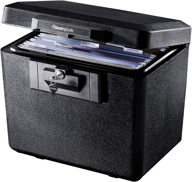 Photo 1 of *****SAFE IS LOCKED**********
SentrySafe Fireproof Safe Box with Key Lock, Safe for Files and Documents, 0.61 Cubic Feet, 13.6 x 15.3 x 12.1 inches, 1170
