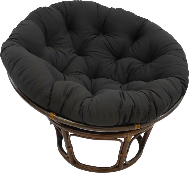 Photo 1 of 
Blazing Needles Twill Papasan Cushion, 48" x 6" x 48", Black
Size:Black
Color:48" x 6" x 48"