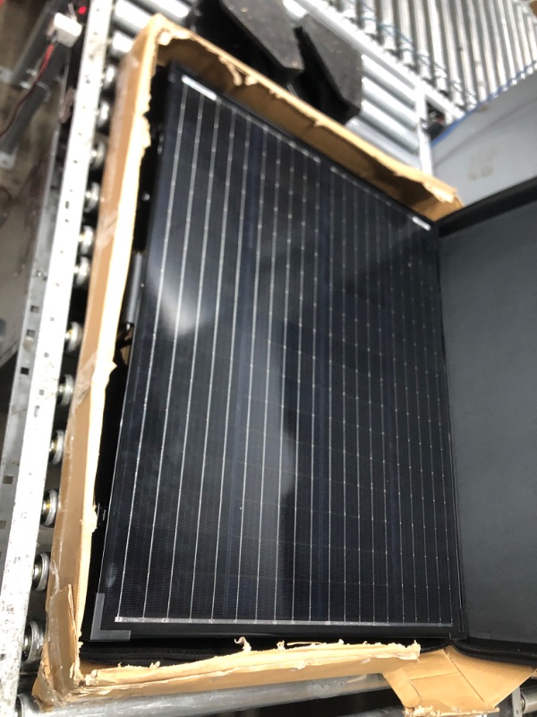 Photo 1 of 200-Watt 12-Volt Monocrystalline Foldable Suitcase Off-Grid Solar Power Kit with Voyager