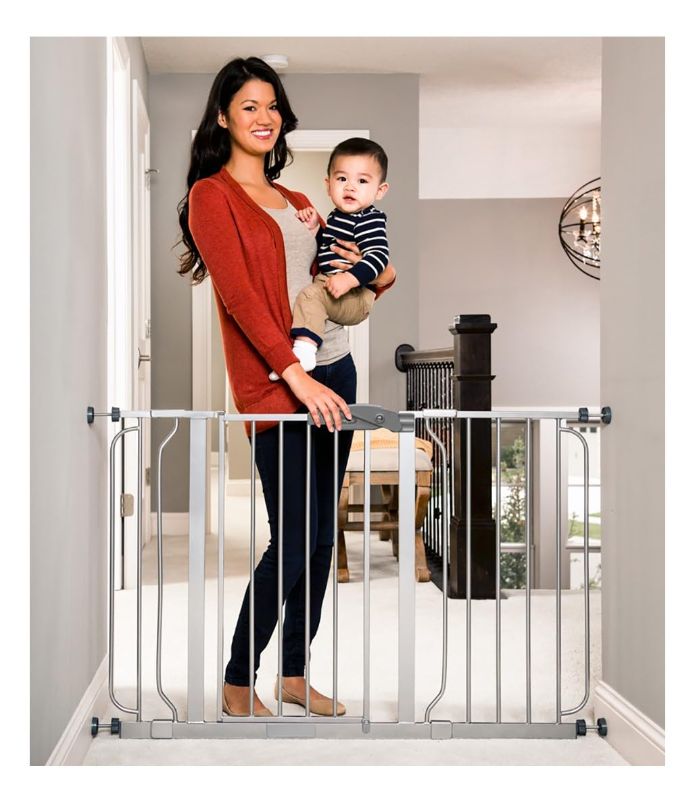 Photo 1 of 
Regalo Easy Step 49-Inch Extra Wide Baby Gate, Includes 4-Inch and 12-Inch Extension Kit, 4 Pack of Pressure Mount Kit and 4 Pack of Wall Mount Kit,...
Color:Platinum