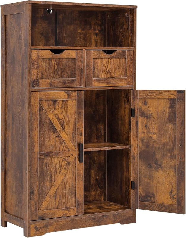 Photo 1 of 
WEENFON Storage Cabinet for Bedroom, Rustic Brown WFSNG15F