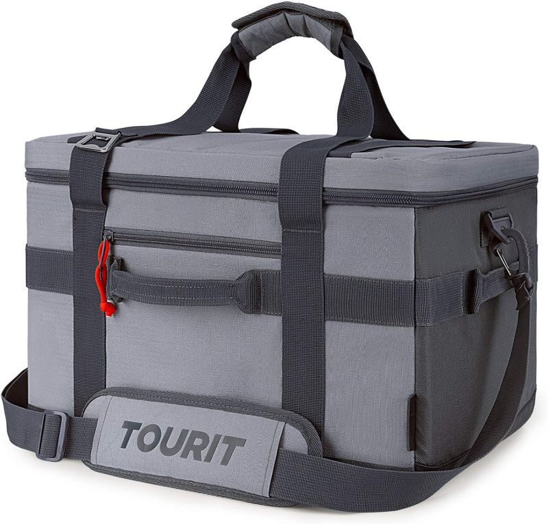 Photo 1 of 
TOURIT Cooler Bag 12/24 Cans Insulated Soft Cooler Large Collapsible Cooler Bag 32/40L Lunch Coolers for Picnic, Beach, Work, Trip
Color:01-Grey
Style:424Can