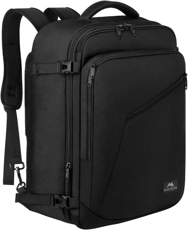 Photo 1 of 
MATEIN Carry on Backpack, Extra Large Travel Backpack Expandable Airplane Approved Weekender Bag for Men and Women, Water Resistant Lightweight Daypack for...
Size:Black
Color: Large