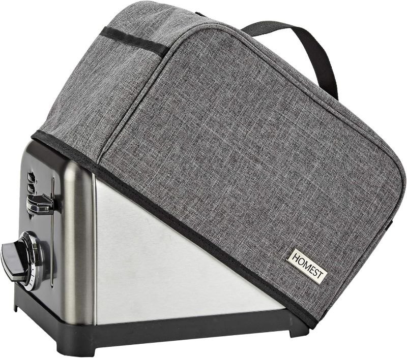 Photo 1 of 
HOMEST Toaster Dust Cover with Pockets Compatible with Cuisinart 2 Slice Toaster, Can Hold Jam Spreader Knife & Toaster Tongs, Dust and Fingerprint...
Color:Grey