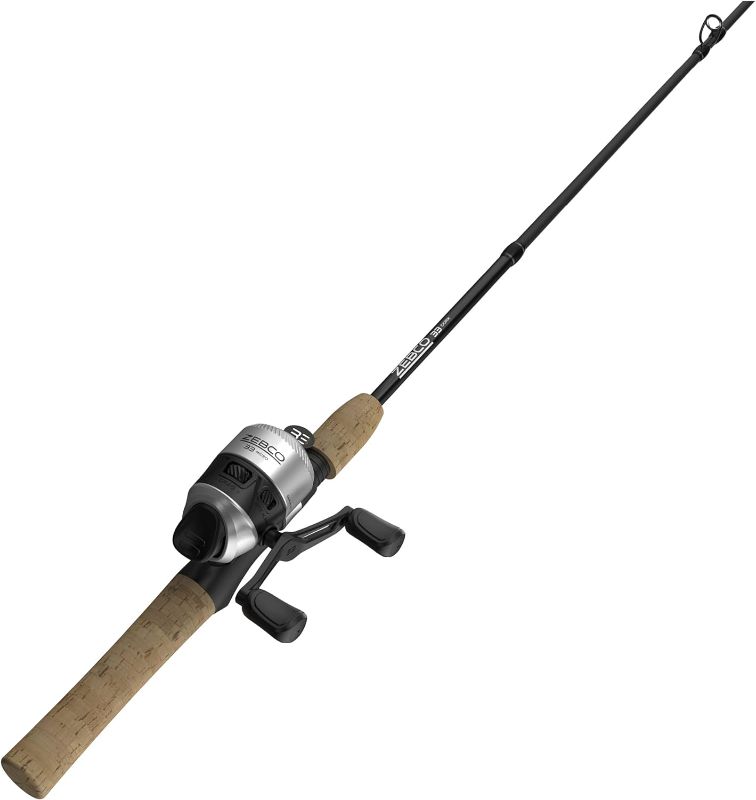 Photo 1 of 
Zebco 33 Cork Reel and Fishing Rod Combo, Graphite Rod with Cork Handle, QuickSet Anti-Reverse Fishing Reel with Bite Alert, Black
Style:5 Foot - Micro Spincast