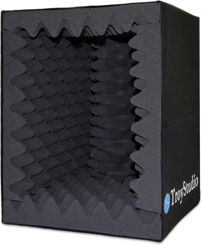 Photo 1 of 
Troystudio Portable Vocal Booth, Large Foldable Microphone Isolation Shield, Music Recording Studio Sound Echo Absorbing Box, Desk & Stand Use...
Size:Black
Color:Small