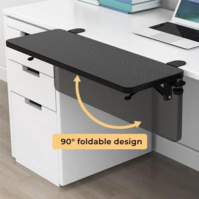 Photo 1 of Siiboat Computer Desk Extender Table Arm Elbow Support Collapsible Keyboard Tray for Square Tabletop -29.5" x 9.45"
color white 