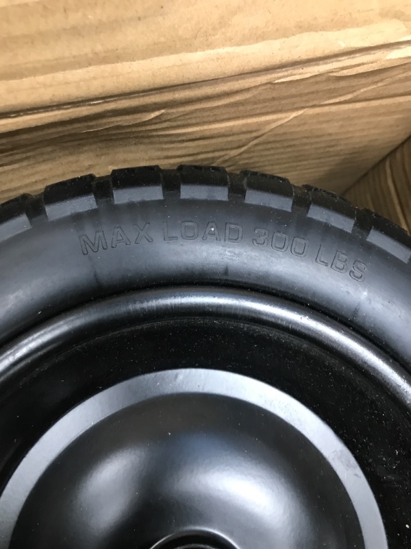 Photo 4 of (4-Pack) 13‘’ Tire for Gorilla Cart - Solid Polyurethane Flat-Free Tire and Wheel Assemblies - 3.15” Wide Tires with 5/8 Axle Borehole and 2.1” Hub 13“ Wheels -4 Pack