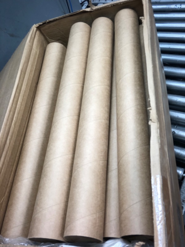 Photo 2 of Long Cardboard Poster Tubes for Shipping Blueprints, Artwork (15 x 2 in, 12 Pack) 2x15 IN 19 PK.