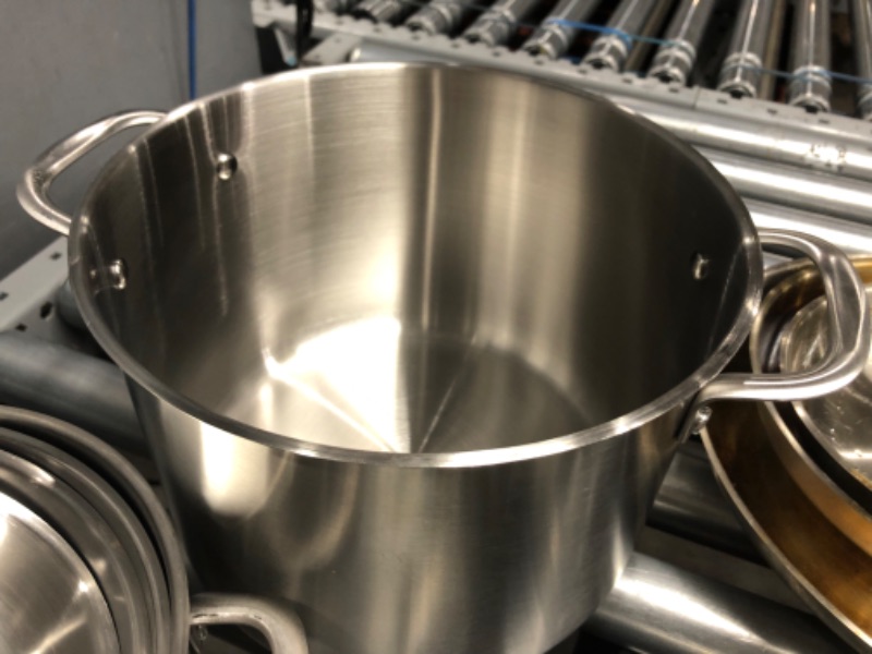 Photo 4 of **USED**Mueller Pots and Pans Set 17-Piece, Ultra-Clad Pro Stainless Steel Cookware Set, Ergonomic and EverCool Stainless Steel Handle, Includes Saucepans, Skillets, Dutch Oven, Stockpot, Steamer and More