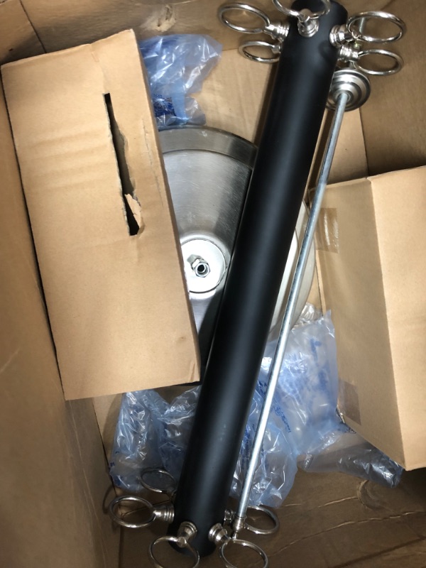 Photo 1 of GSE Stand-Style Metal Billiard Pool Cue Rack, Holds 6 Pool Cue Sticks (Several Colors Available) Matte Black & Brushed Nickel