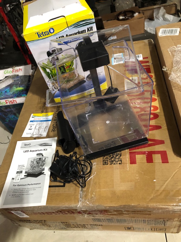 Photo 1 of **DAMAGE** Tetra 29137 Water Wonder Aquarium Kit, Black 1.5-Gallon Black **PARTS ONLY**