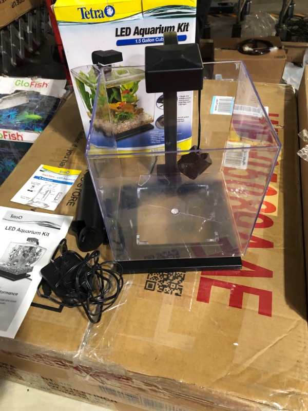 Photo 2 of **DAMAGE** Tetra 29137 Water Wonder Aquarium Kit, Black 1.5-Gallon Black **PARTS ONLY**