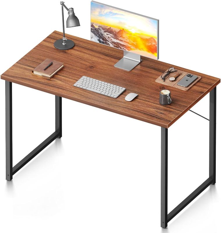 Photo 1 of Coleshome 40 Inch Computer Desk, Modern Simple Style Desk for Home Office, Study Student Writing Desk, Black
