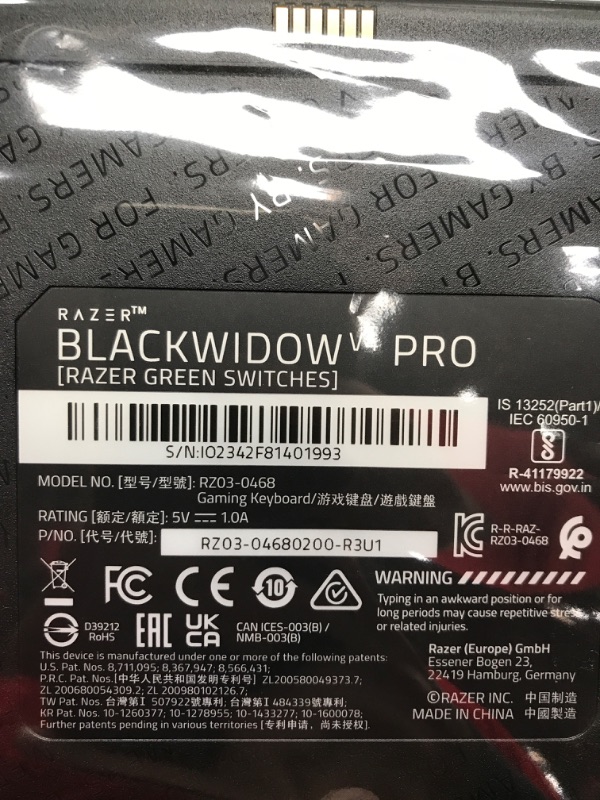 Photo 4 of Razer BlackWidow V4 Pro Wired Mechanical Gaming Keyboard: Green Mechanical Switches Tactile & Clicky - Doubleshot ABS Keycaps - Command Dial - Programmable Macros - Chroma RGB - Magnetic Wrist Rest Green Switches - Tactile & Clicky