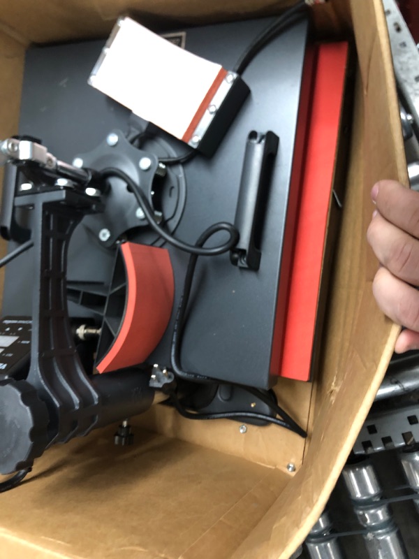 Photo 1 of VEVOR Heat Press 15x15, 5 in 1 Heat Press Machine for T Shirts, 360 Degree Swing-Away Digital Precise Control Multifunctional Heat Press Machine for T-Shirt Hat Cap Cup Orange-15x15 Inch