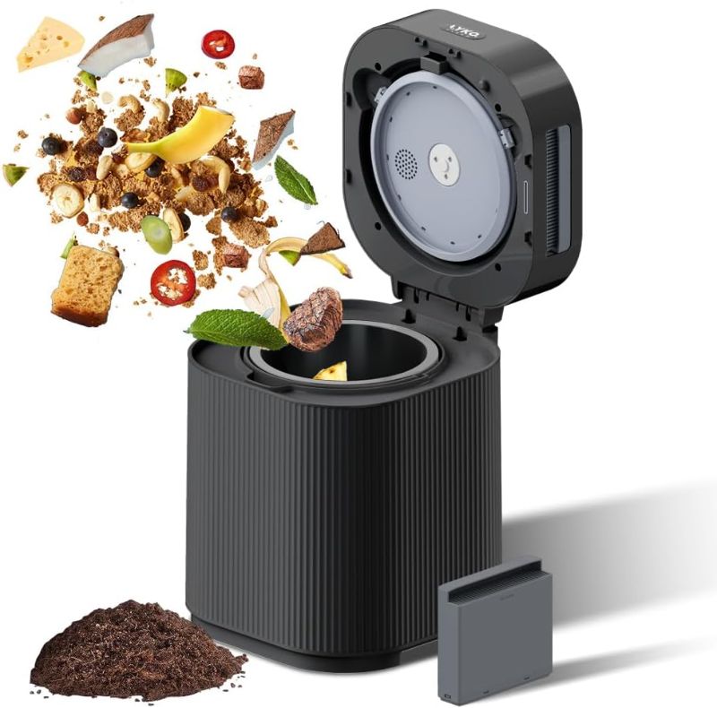 Photo 1 of 2023 Upgraded Electric Composter for Kitchen, 2.5L Smart Countertop Composter Indoor Odorless with UV lamp and Replaceable Carbon Filter, Turn Food Waste and Scraps into Dry Compost Fertilizer