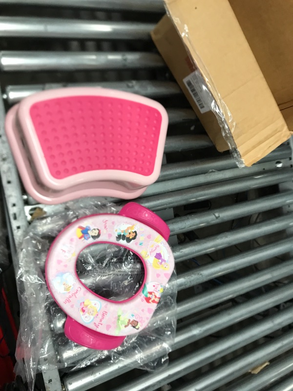 Photo 1 of Disney Princess "Loving Life" 2 Piece Essential Potty Training Set - Soft Cushion, Baby Potty Training, Safe, Easy to Clean, Step Stool