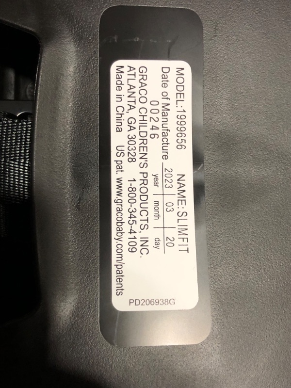 Photo 5 of ***USED - MISSING CUP HOLDERS***
Graco SlimFit 3 in 1 Car Seat, Slim & Comfy Design Anabelle Color