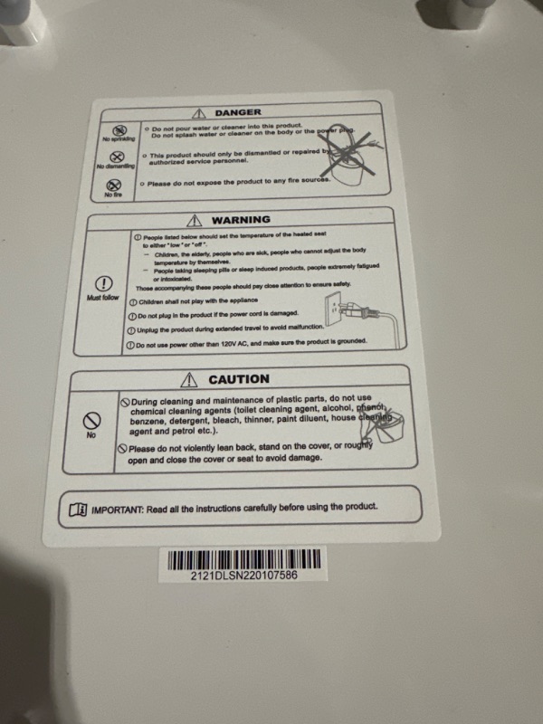 Photo 1 of **NON REFUNDABLE NO RETURNS SOLD AS IS**
**PARTS ONLY**Bio Bidet Discovery DLS Elongated Smart Ultra Low-Profile Self-Rising Bidet Toilet Seat, White Elongated Auto Open