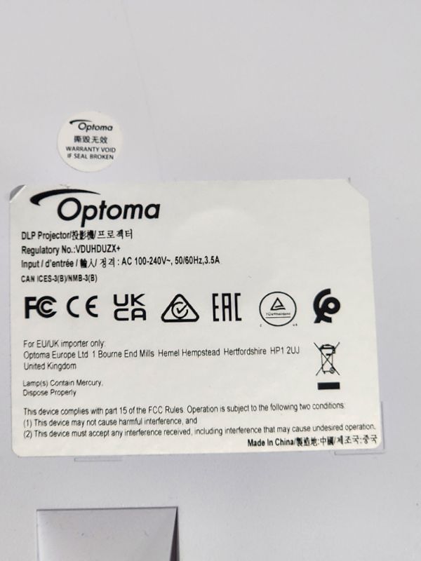 Photo 6 of Optoma UHD50X True 4K UHD Projector for Movies & Gaming