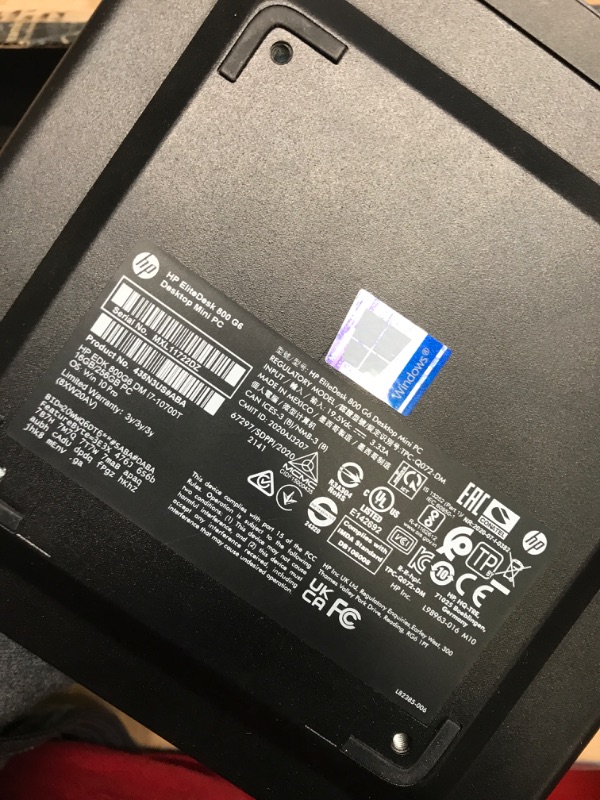 Photo 2 of HP EliteDesk 800 G6 Desktop Computer - Intel Core i7 10th Gen i7-10700T Octa-core (8 Core) 2 GHz - 16 GB RAM DDR4 SDRAM - 512 GB SSD - Desktop Mini - Windows 10 Pro 64-bit - Intel UHD Graphics 630 DDR