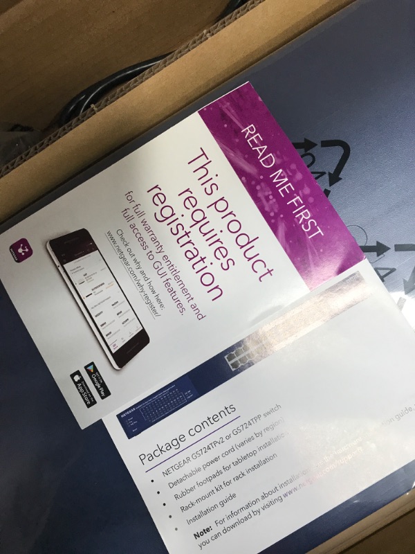 Photo 4 of NETGEAR 26-Port PoE Gigabit Ethernet Smart Switch (GS724TP) - Managed, 24 x 1G, 24 x PoE+ @ 190W, 2 x 1G SFP, Optional Insight Cloud Management, Desktop or Rackmount, and Limited Lifetime Protection 24-Port | 24xPoE+ 190W | 2xSFP