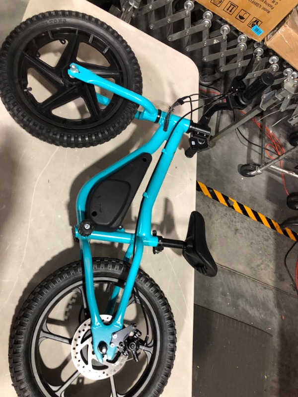 Photo 5 of *MISSING POWER CORD-MINOR DAMAGE*
M MASSIMO MOTOR 24V 350w Electric Balance Bike, Teal