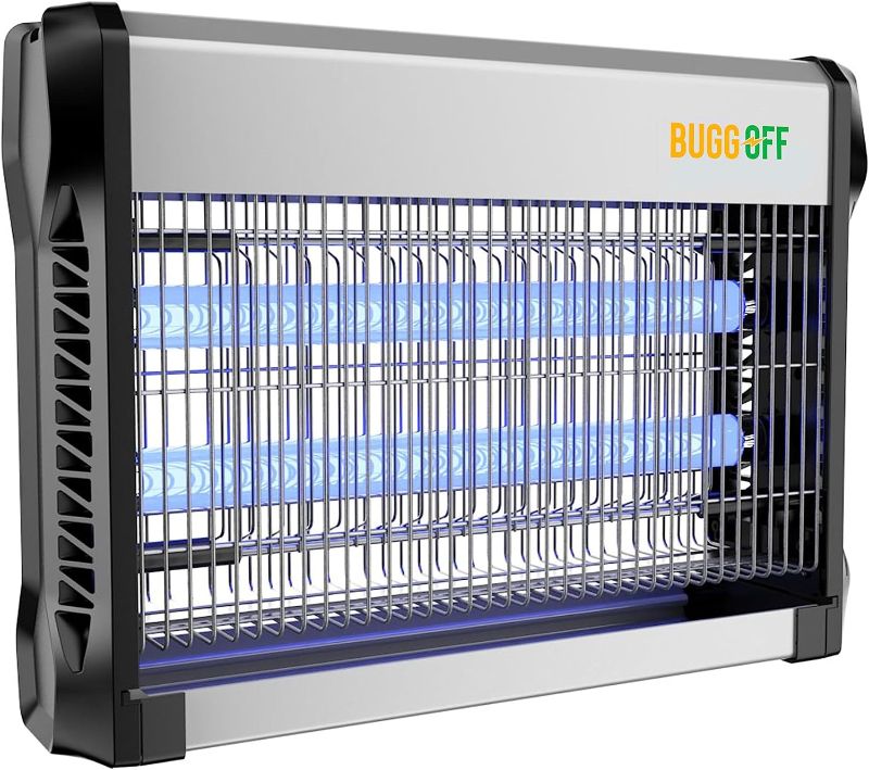 Photo 1 of BUGG OFF Indoor Electric Bug Zapper, 800 SQFT Coverage, 3500 Volts of Stunning Power, 20 Watts, Kills Mosquitos Gnats, Flys & More. 5 Year Warranty, X2 Free Repalcment Bulb
