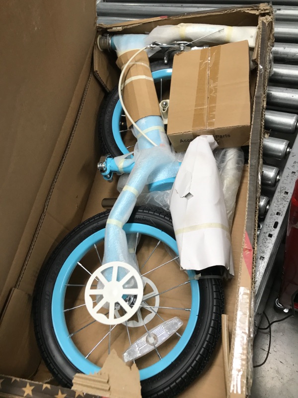 Photo 2 of JOYSTAR 14/16 Inch Balance Bike for Toddlers and Kids Ages 3-8 Years Old Boys and Girls - Sport Kids Balance Bike with Handbrake - No Pedal Training Bicycle Blue 14 Inch with Handbrake