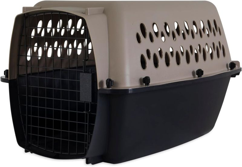 Photo 1 of 24", Taupe & Black, Portable Dog Crate for Pets 10-20lbs, Made in USA