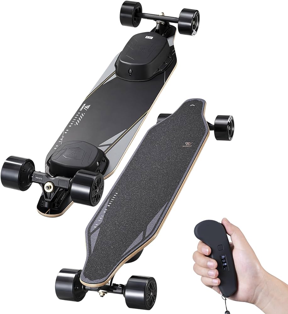 Photo 1 of WOWGO Electric Skateboard with 12S 216Wh Battery Dual 550W Motors, E Longboard for Beginners Adults Max Load 330 LBS, 90mm Wheels Skateboards with 14.3 Miles Range -2S MAX