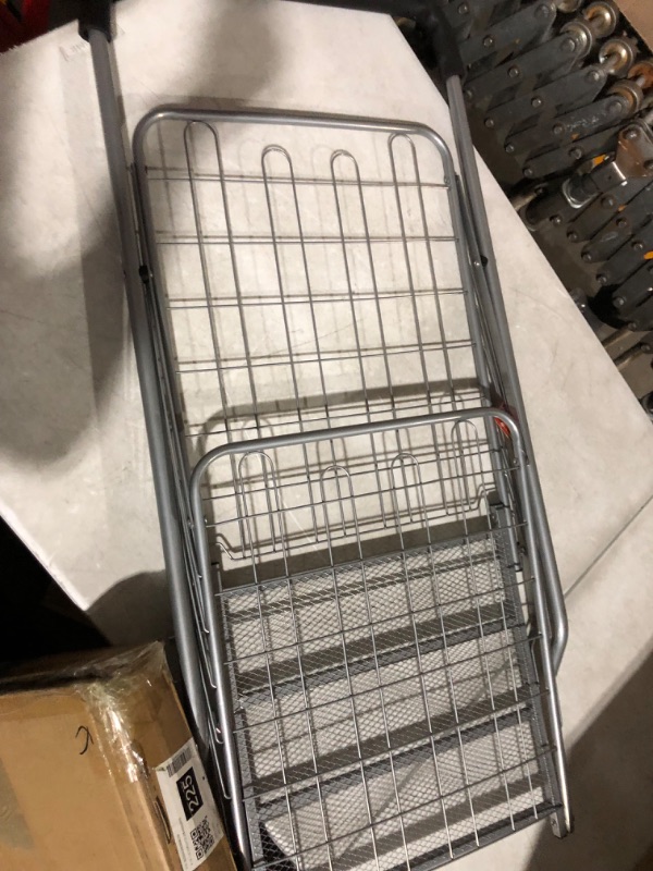 Photo 2 of **BROKEN/NON FUNCTIONAL**
VEVOR Folding Shopping Cart Utility Cart with Rolling Swivel Wheels