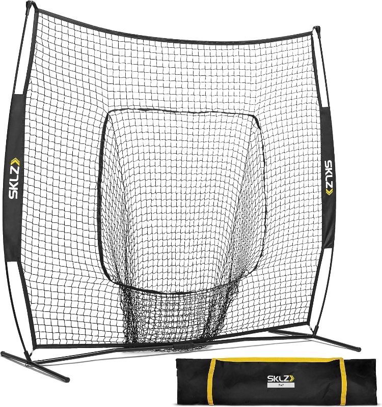 Photo 1 of 
SKLZ Portable Baseball and Softball Hitting Net with Vault, Black, 7 x 7 feet
