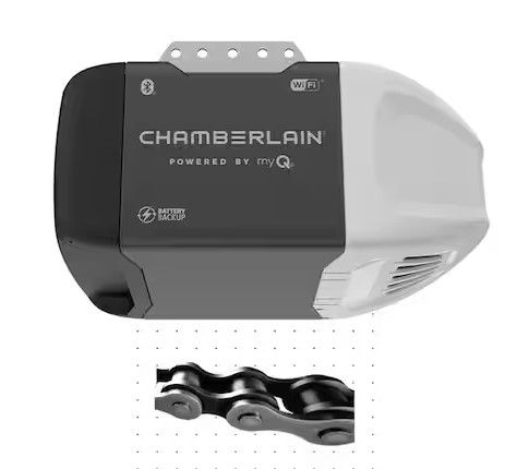 Photo 1 of (Minor Damage/ See Notes) C2212T 1/2 HP Smart Chain Drive Garage Door Opener with Battery Backup