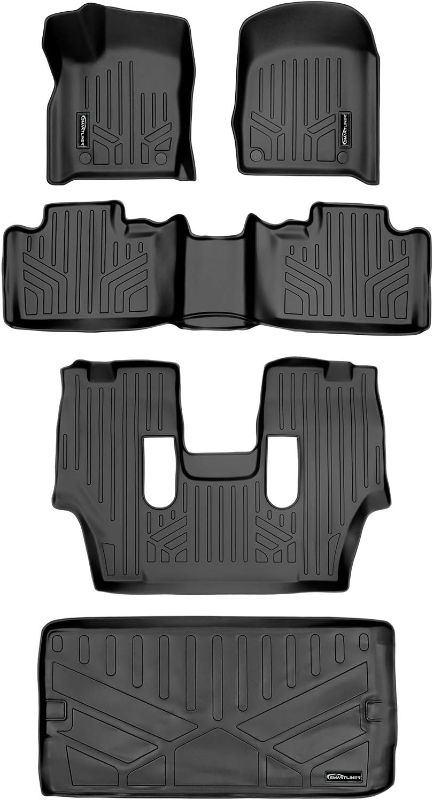 Photo 1 of SMARTLINER Floor Mats 3 Rows and Cargo Liner Behind 3rd Row Set Black for 2016-2021 Dodge Durango with 2nd Row Bucket Seats